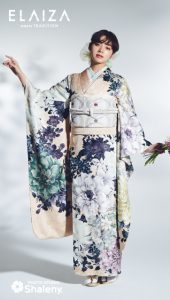 池田エライザの振袖-ベージュ|成人式の新作振袖ご紹介 El-705