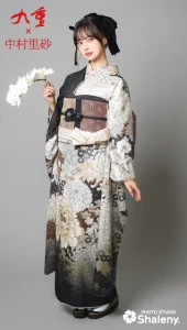 九重×中村里砂の振袖-白|成人記念の新作振袖ご紹介 RN-523