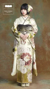 “Kami Shibai-story of- ano”の振袖-オフホワイト|成人記念の新作振袖ご紹介 ANO-202