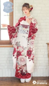 Ma Minette×村上愛花の振袖-白赤|ハタチ記念の新作振袖ご紹介 MAF-710