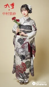 九重 × 中村里砂の振袖-白|成人記念の新作振袖ご紹介 RN-621