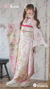 きゅるして×LARME(ラルム)の振袖-ピンク|ハタチ記念の新作振袖ご紹介 KYU-002