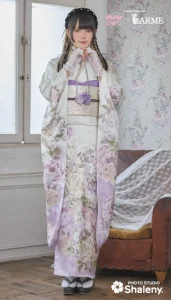 きゅるして×LARME(ラルム)の振袖-白|ハタチ記念の新作振袖ご紹介 KYU-003