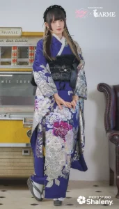 きゅるして×LARME(ラルム)の振袖-紫|ハタチ記念の新作振袖ご紹介 KYU-007