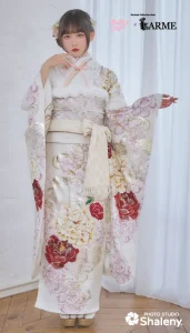 きゅるして×LARME(ラルム)の振袖-白|ハタチ記念の新作振袖ご紹介 KYU-020
