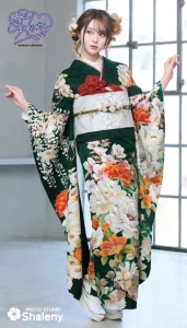 “Sakura(さくら)”ちゃんの振袖-緑|ハタチ記念の新作振袖ご紹介 SAF-22
