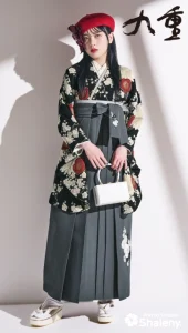 “九重”の卒業式袴レンタル｜卒業式の袴ご紹介　KN-55