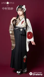 “JAPAN STYLE×中村里砂”の卒業式袴レンタル|卒業式の袴ご紹介 JN-55