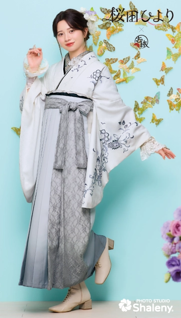 “桜田ひより × 志織”の卒業式袴レンタル｜卒業式の袴ご紹介　T-1