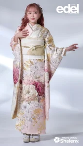 “Edel×大木美里亜（みりちゃむ）”の振袖-ピンク｜成人記念の新作振袖ご紹介　E-712