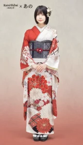 “Kami Shibai-story of- ano”の振袖-白|成人記念の新作振袖ご紹介 ANO-403