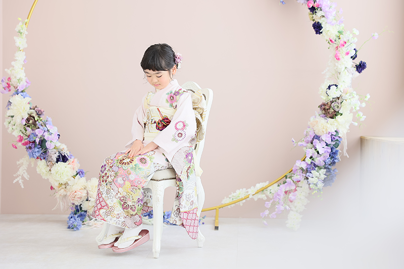シャレニーで衣裳選択、髪型、メイクをして七五三撮影行った7歳の女の子｜写真撮影をした親子の感想5