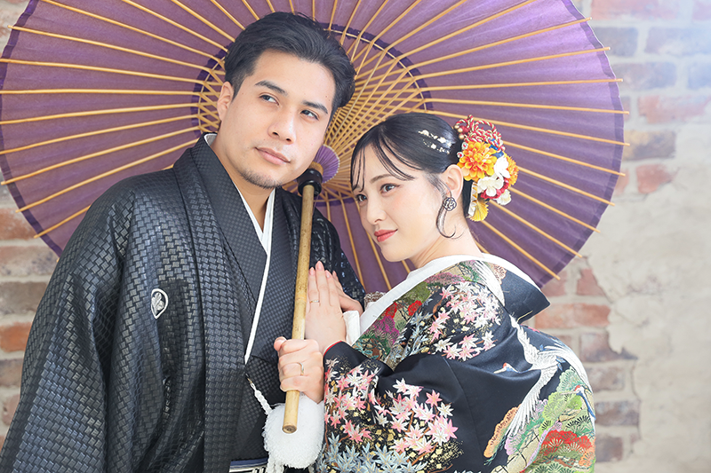 夫婦で撮影② | 二人きりのウェディングフォト | 夫婦の結婚記念日は長野のフォトスタジオシャレニーへ